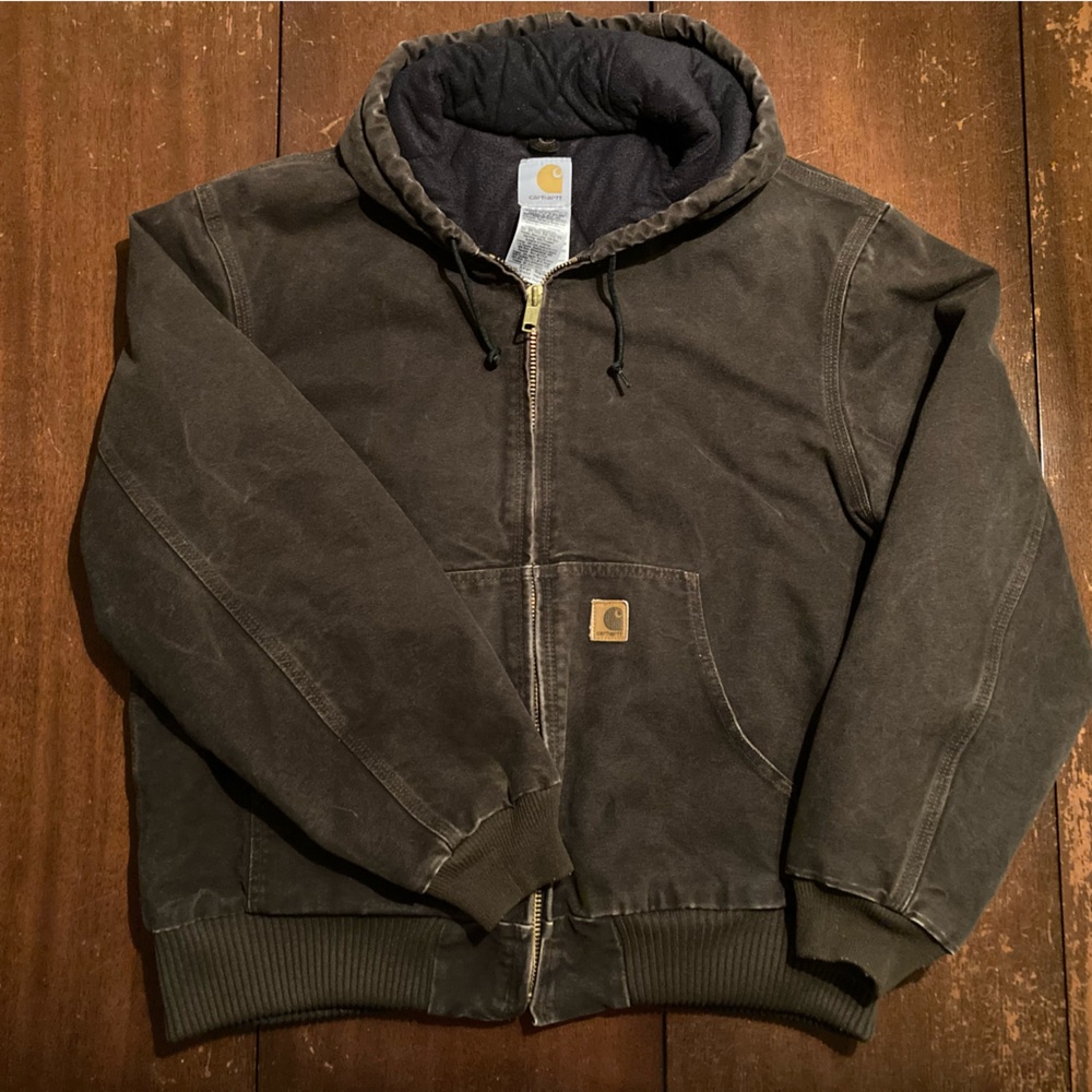 Carhartt Men’s Sandstone Active Jacket J130 DKB RN 14806. Arctic Lined.